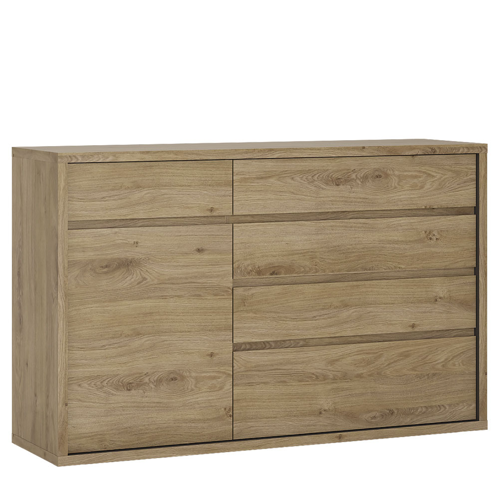Shetland furniture 1 Door 5 drawer cupboard